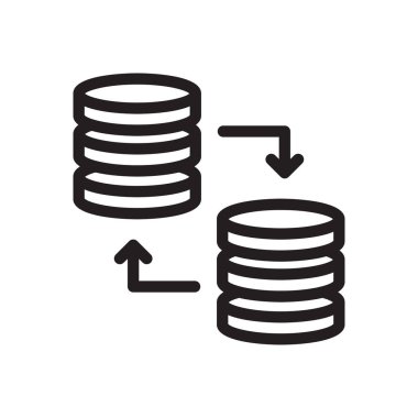 veri vektörü ince çizgi simgesi