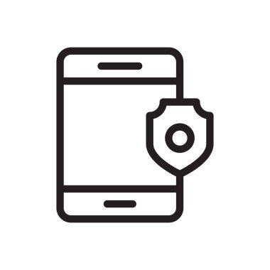 Güvenlik vektörü ince çizgi simgesi