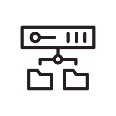 ağ vektörü ince çizgi simgesi