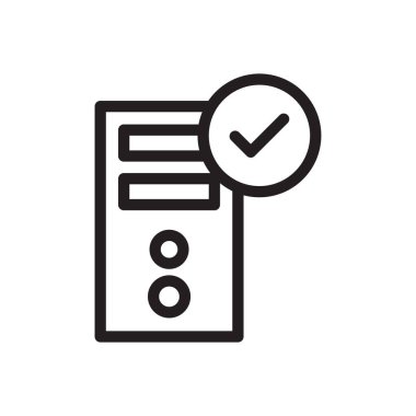 bilgisayar vektörü ince çizgi simgesi