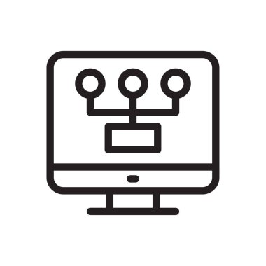 bağlantı vektörü ince çizgi simgesi