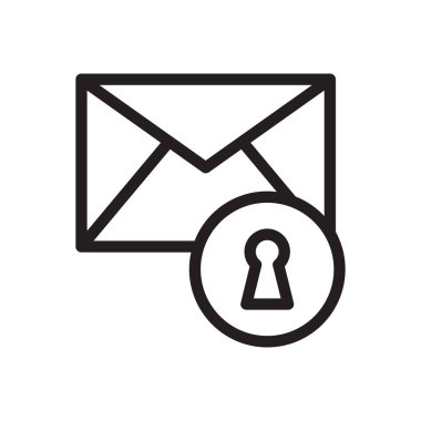 mesaj vektörü ince çizgi simgesi