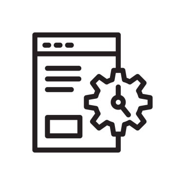 tarayıcı vektörü ince çizgi simgesi