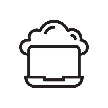 bulut vektörü ince çizgi simgesi