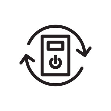 bilgisayar vektörü ince çizgi simgesi