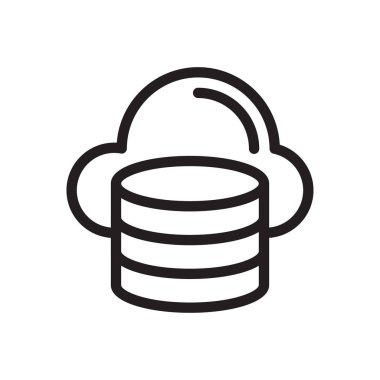 bulut vektörü ince çizgi simgesi