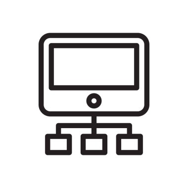 bağlantı vektörü ince çizgi simgesi