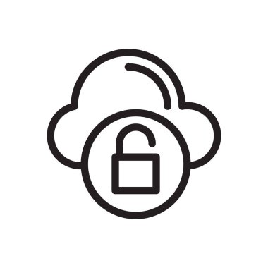 bulut vektörü ince çizgi simgesi