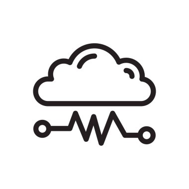 sunucu vektörü ince çizgi simgesi