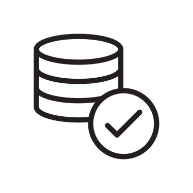 sunucu vektörü ince çizgi simgesi