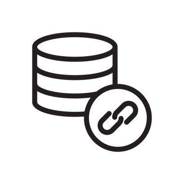 bağlantı vektörü ince çizgi simgesi