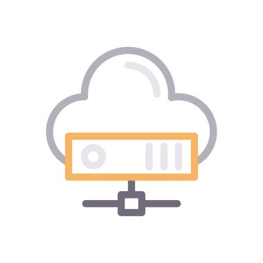 sunucu vektör renk çizgisi simgesi