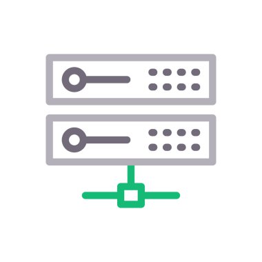 veritabanı vektör renk çizgisi simgesi