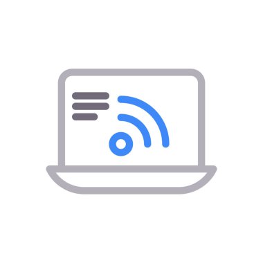 sinyal vektör renk çizgisi simgesi