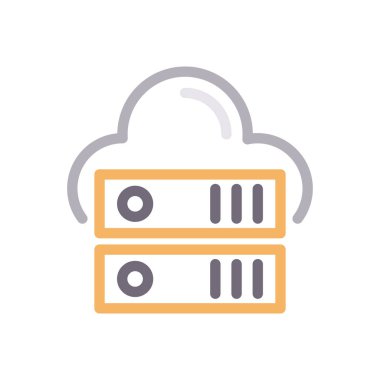 veritabanı vektör renk çizgisi simgesi