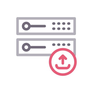 sunucu vektör renk çizgisi simgesi