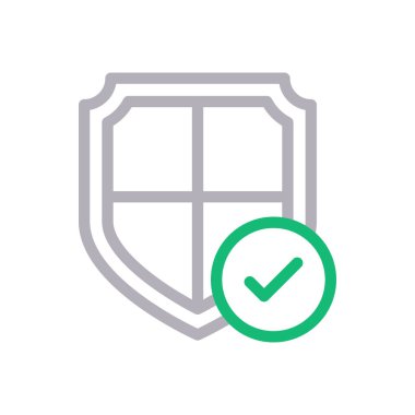 Koruma vektörü renk çizgisi simgesi