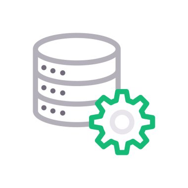 veritabanı vektör renk çizgisi simgesi