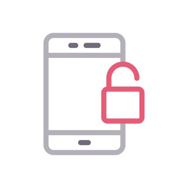 mobil vektör renk çizgisi simgesi