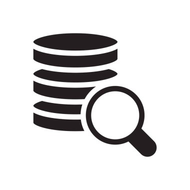 sunucu vektörü gylph düz simgesi