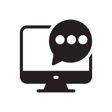 mesaj vektörü gylph düz simgesi