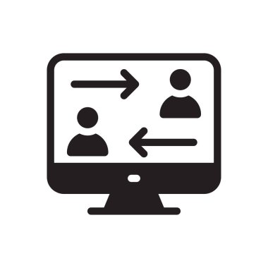 kullanıcı vektörü gylph düz simgesi