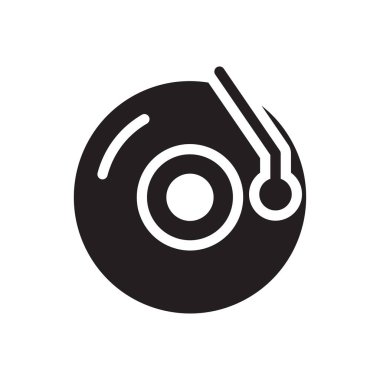 Dvd vektör gylph düz simgesi