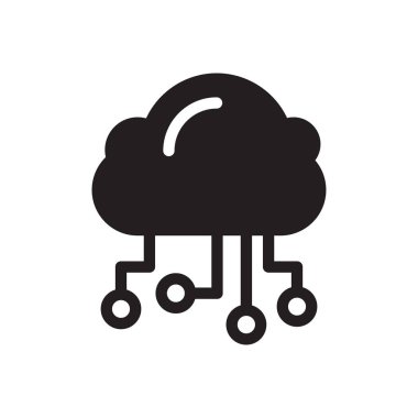 hesaplama vektörü gylph düz simgesi