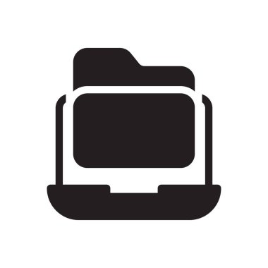 dosya vektörü gylph düz simgesi