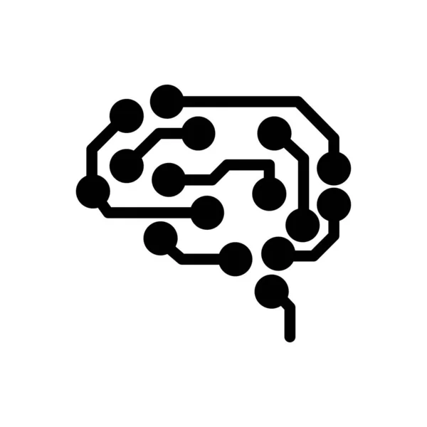 Ícone Plano Glifo Vetorial Inteligência —  Vetores de Stock