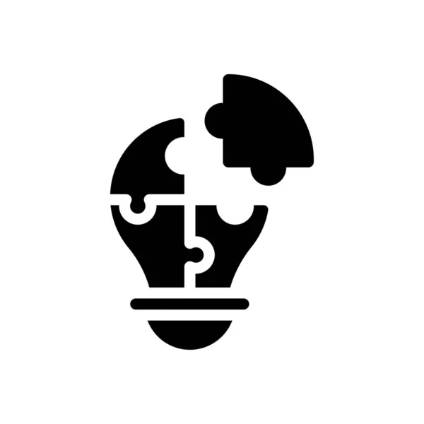 Idée Vectoriel Glyphe Icône Plate — Image vectorielle
