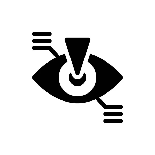 Eye Vector Glyph Flat Icon — 스톡 벡터