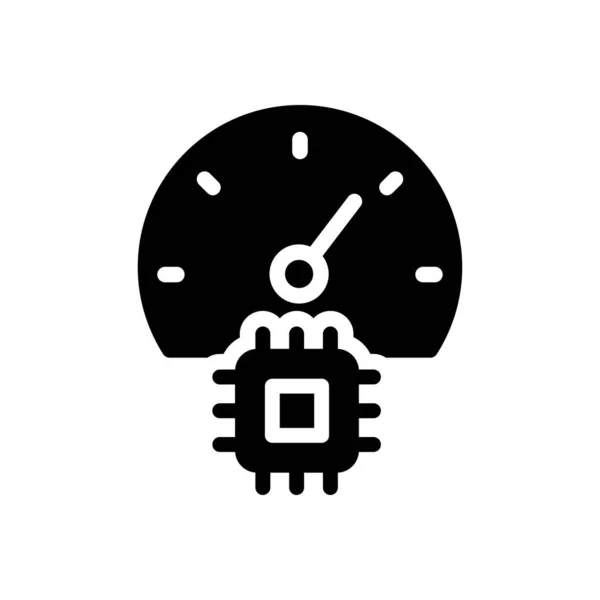 Speed Vector Glyph Flaches Symbol — Stockvektor