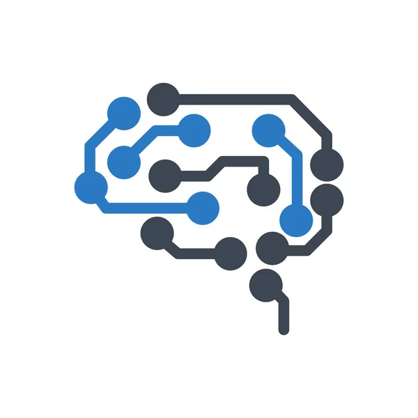 Intelligence Vector Gylyph Color Icon — 스톡 벡터