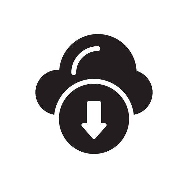 cloud vector gylph flat icon
