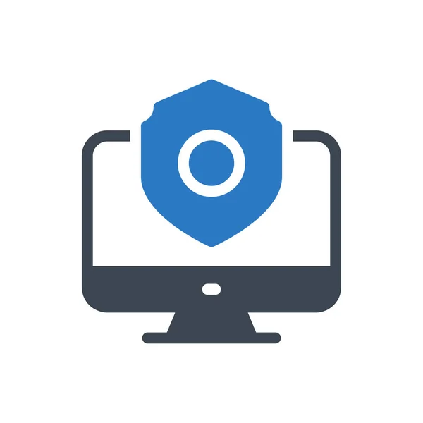 Security Vector Glyph Colour Icon — 스톡 벡터