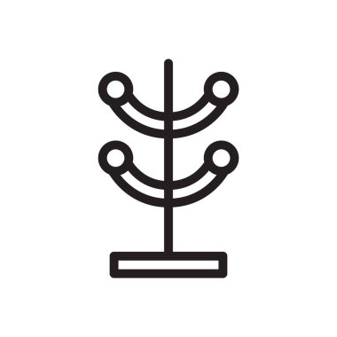 Gardırop vektörü ince çizgi simgesi