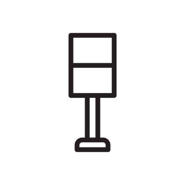 ampul vektörü ince çizgi simgesi