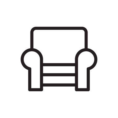 kanepe vektörü ince çizgi simgesi