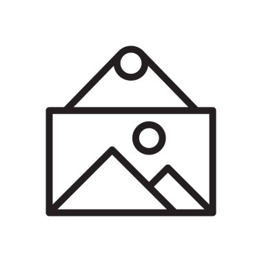 çerçeve vektörü ince çizgi simgesi