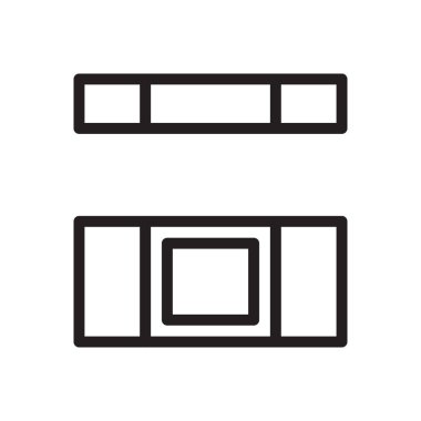 kabine vektörü ince çizgi simgesi