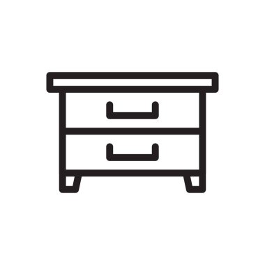 kabine vektörü ince çizgi simgesi