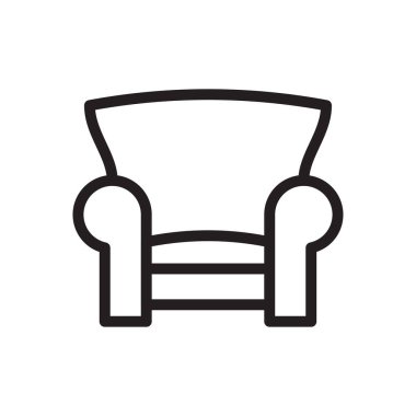 kanepe vektörü ince çizgi simgesi