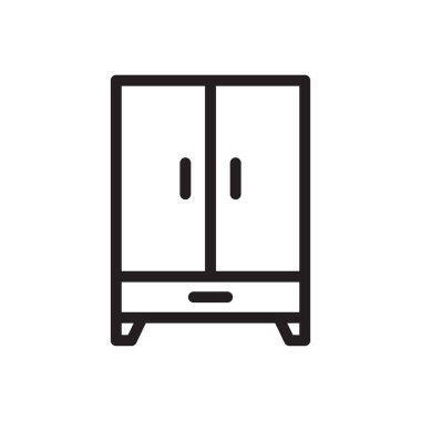 dolap vektörü ince çizgi simgesi