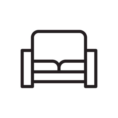 kanepe vektörü ince çizgi simgesi