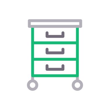 kabine vektör renk çizgisi simgesi