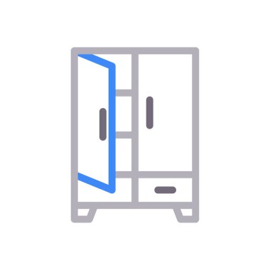 dolap vektör renk çizgisi simgesi