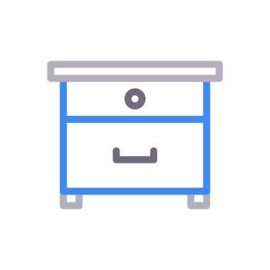 kabine vektör renk çizgisi simgesi