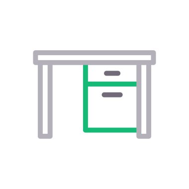 kabine vektör renk çizgisi simgesi