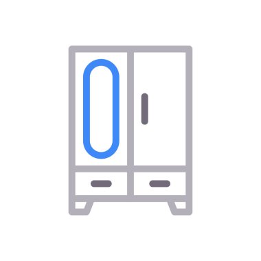 dolap vektör renk çizgisi simgesi